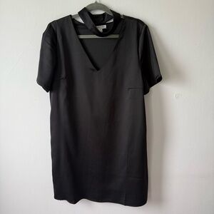 Elegant Black V-Neck Dress